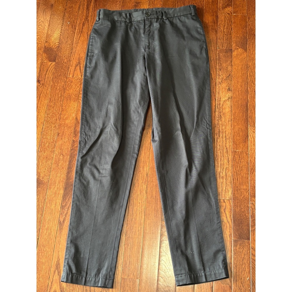 J.Press Men's Navy Blue Cotton Twill Trousers Size 32x3Back Buckle